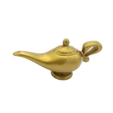 Imagem de IEUDNS Coleção de adereços de ornamento de lâmpada genie, delicada aniversário de desktop decoração de desktop gênio brinquedo leve para festa de halloween, Cor Cobre