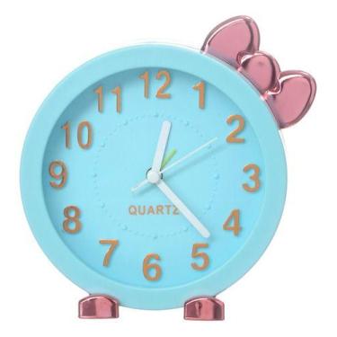 Imagem de Relógio De Mesa Infantil Despertador Decorativo Quarto 333 - PGB, Azul