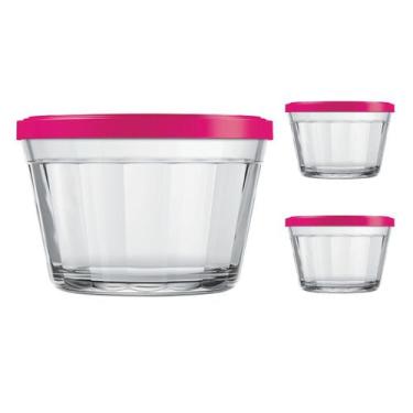 Imagem de 2 Pote de Vidro Americano 600ML Nadir Sobremesa Doces c/ Tampa - NADIR