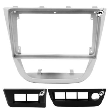 Imagem de Moldura De Painel 2 Din 9 Polegadas Gol Saveiro Voyage G5 Prata