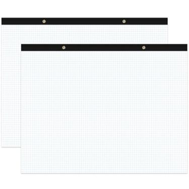 Imagem de (2-Pack) Large Engineering Graph Paper - 22" x 17" Grid Paper Notepad, 4"x4" Blue Grid Paper Pad Giant Drafting Pad Sketching Graph Paper, 100 Sheets/200 Pages for Engineer Architect Designer