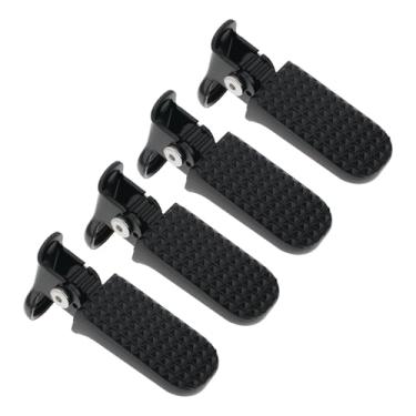 Imagem de SG Store 2 pares de pedais de bicicleta comprimento 112 mm pedal 78x37mm liga de alumínio antiderrapante dobrável descanso para pés para mountain bike e-bike motocicleta preta