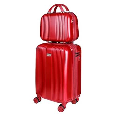 Imagem de Mala Viagem Bordo 10 Kg (Vermelha, Mala 8Kg + Frasqueira P)