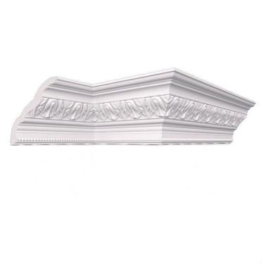 Imagem de Kit com 10 Barras Roda Teto Sveta Perfil de Poliestireno 20m Branco