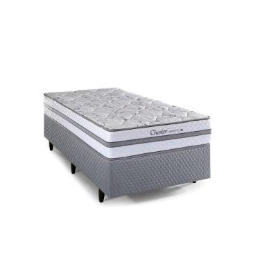 Imagem de Cama Box Solteiro Herval Chester, Molas Maxspring, 63x88x188 cm