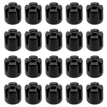 Imagem de Pastlla 20 peças de grampos de cabo cruzados pretos, clipes de cabo de aço inoxidável 316, sem necessidade de perfuração, acessórios de kit de treliça de parede, para redes de arame de aço