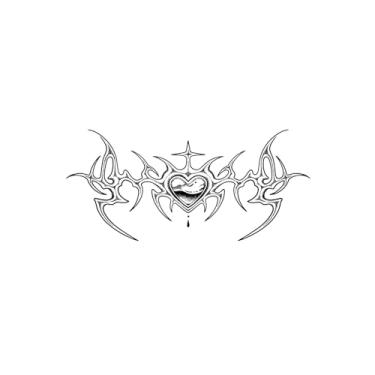 Imagem de Tatuagens de melhores amigas, marca de amor, tatuagens de coração, duram de 1 a 2 semanas, resistência, aparência de tatuagem real, resistentes à água,18 x 11 cm