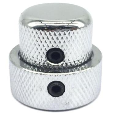 Imagem de Knob duplo Metal concentrico LARGO Cromado DOLPHIN