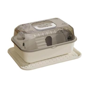 Imagem de Dualoai Hamster House Hamster Bolsa de Transporte Habitat Cobaia Pig Sleepor, Branco