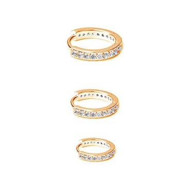 Imagem de Brincos de argola com punho de cartilagem pequena CZ para mulheres adolescentes e meninas 2º orifício zircônia cúbica minúsculo tragus infinito, argolas articuladas, hipoalergênicos, presentes de