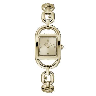 Imagem de Furla Watches Relógio feminino de quartzo com pulseira de aço inoxidável, dourado, 10 (modelo: WW00026008L2)