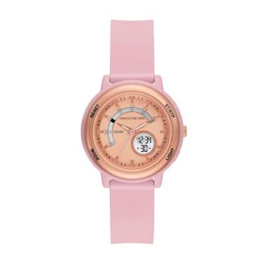 Imagem de Skechers Relógio feminino Salerno analógico-digital de silicone blush, Blush