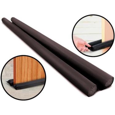 Imagem de Protetor De Porta Rolinho Vedação Dupla Contra Poeira Insetos Anti Ruí