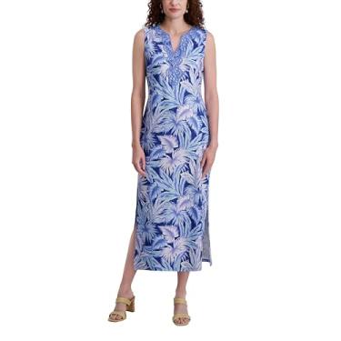 Imagem de Stella Parker Roupa feminina de verão casual para viagem, vestido de verão para resort, saída de praia, vestido de férias, Blue Power, P