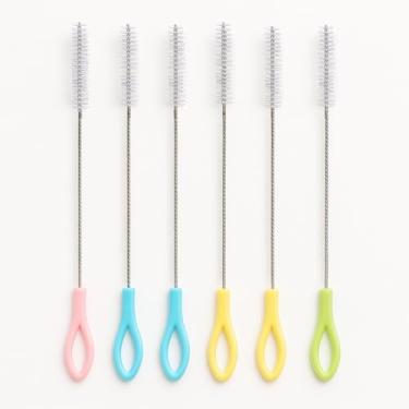 Imagem de Escova para Canudo, 6 unidades - Escovinha para Limpeza de Canudos Reutilizáveis, Copos com Canudinho e Squeeze