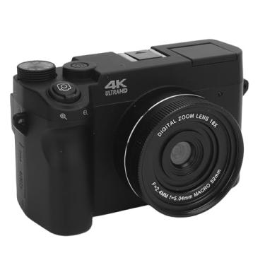 Imagem de Câmera Digital 4K para Fotografia para Iniciantes AutoFocus, 75MP Vlogging Camera para Compartilhamento Instantâneo do YouTube Com Lente Dupla e Zoom de 18x (Preto)