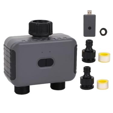 Imagem de Timer de Aspersão Inteligente 2 Zona Atraso de Chuva Função App Controle Remoto Controle Remoto Timer de Mangueira de Jardim de Irrigação Automática para Uso Ao Ar Livre