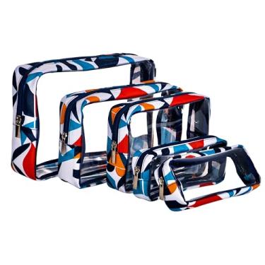 Imagem de Remobia Hicol Conjunto De 5 Bolsas Organizadoras Para Fraldas, Aprovadas Pela Tsa, Transparentes, À Prova D'Água, Tpu, Armazenamento Artigos Higiene Pessoal Infantil, Viagem, Bolsa Mão Em Formato Cu