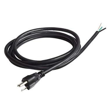 Imagem de VSEER Cabo De Alimentação Substituição Para Aparelho Ca Universal, Calibre 12, 6 Pés, 3 Pinos, Serviço Pesado, Com Extremidade Aberta, Sjt 12Awg, Extensão Fio Condutor 20 A, Preto