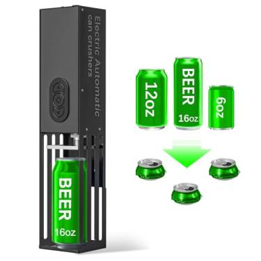 Imagem de AZXILE Triturador De Latas Elétrico, Montado Na Parede, Alumínio Para Reciclagem 8 Oz, 12 Oz E 17 Compactador Lixo Serviço Pesado, Garrafas Com Gás, Refrigerantes, Cervejas Refrigerantes