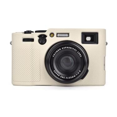 Imagem de MUZIRI KINOKOO Capa De Silicone Para Câmera Fujifilm X100 Vi, Protetora Borracha Macia Fuji, Antiderrapante E Antirriscos - Branco-Sujo