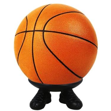 Imagem de NIETEIN Suporte De Bola Basquete Para Exibição Em Basquete, Futebol Ou Vôlei, Acessórios Decoração (Preto)
