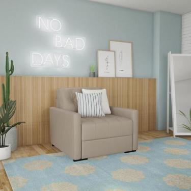 Imagem de Sofá-Cama Solteiro Neto Linho Bege - Mobly