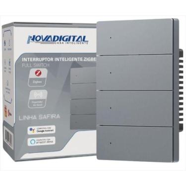 Imagem de Interruptor Inteligente Novadigital 4 Teclas Físicas Zigbee - Novadigi