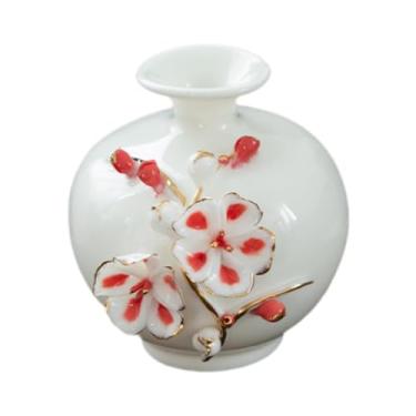 Imagem de Ｂｅｓｇａ Vaso de cerâmica para flores, suporte para plantas, organizador clássico de plantas, arranjo de flores elegante para centros de mesa, decoração de, Vermelho