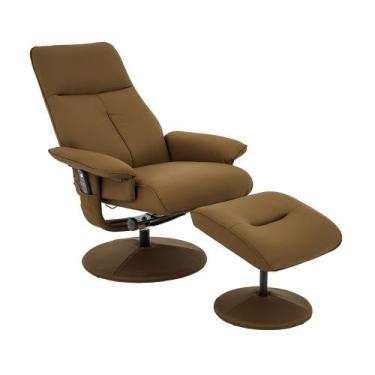 Imagem de Poltrona do Papai Elétrica com Massagem Nebraska Giratória com Puff pa