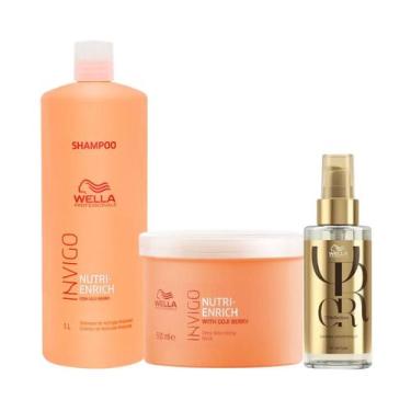 Imagem de Wella Nutri-Enrich Sh 1000ml + Masc 500ml + Oleo 100ml - Wella profiss