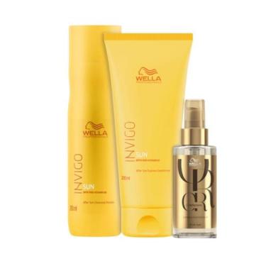 Imagem de Wella Sun Sh 250ml + Cond 200ml + Oleo 100ml - Wella profissional