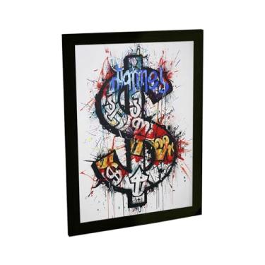 Imagem de Quadro Decorativo Grafite Cifrão Dólar Dinheiro Arte De Rua Decoração Poster Quarto Sala