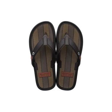 Imagem de Chinelo Masculino Grendene Cartago Maiorca II NF 11022, 40, Marrom, Ma