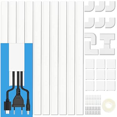 Imagem de Kit de cobertura de cabo para pista de corrida – Corretivo de cabo para pintura de 398 cm, escondedor de fio para montagem na parede de TV e gerenciamento de fios