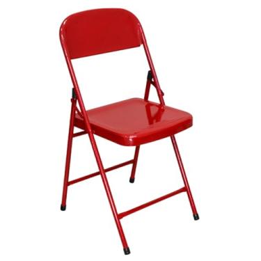 Imagem de Cadeira Dobrável de Bar Sala Cozinha Ferro Aço