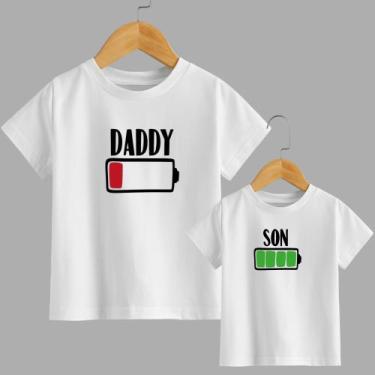 Imagem de Camiseta Daddy Sen Bateria , Son Com Energia Pai E Filho Combinados Pe
