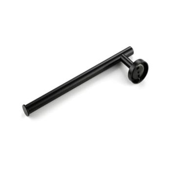 Imagem de Conjunto de banheiro preto dourado - Suporte para toalhas de aço inoxidável - Design redondo para montagem em parede, MB, porta-toalhas