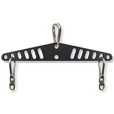 Imagem de Barra de puxar para baixo com várias aderências para academia em casa, acessórios para cabo de sistema de polia, adequado para alça de exercício duplo ou único (barra com vários furos 1)