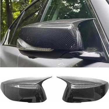 Imagem de Venveal Tampas de espelho lateral compatíveis com Infi-niti Q50 Q60 Q70 QX30 QX50 Q50L, substituição da capa do espelho lateral do passageiro e do motorista, acessórios externos do carro (preto