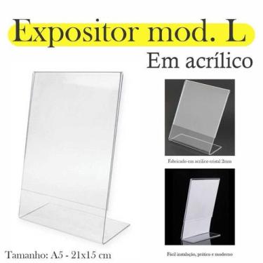 Imagem de Display Expositor 21x15 Acrílico Cardápio Pix Qr A5 - NoBrand