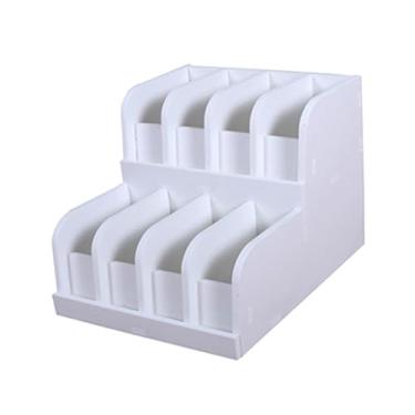 Imagem de YWJLQH Organizador de cinto com divisórias múltiplas, 2 camadas, resistente, para gravatas, simples, para armários e gavetas, prateleira de armazenamento, 8 Grades