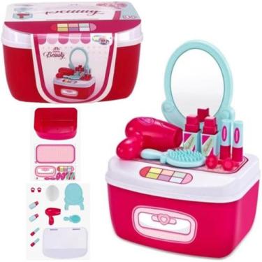 Imagem de Brinquedo Maleta KIT De BELEZA MAQUIAGEM FAZ DE CONTA Infantil Educati