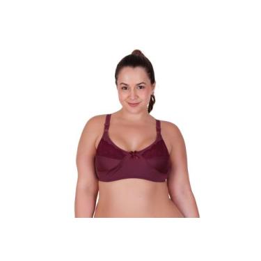 Imagem de Kit 2 Sutiãs Plus Size sem Bojo sem Arco Cetinete Sustentação 46 ao 54
