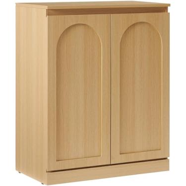 Imagem de Crosley Furniture Marco Modern Kitchen Pantry Armário de armazenamento com prateleiras, sala de jantar ou lavanderia, cinza