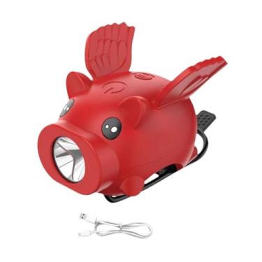 Imagem de Vaveren com alto-falante, luz de bicicleta infantil à prova d'água, multiuso, farol de bicicleta, luz de ciclismo divertida para andar de bicicleta de, Vermelho