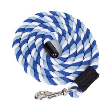 Imagem de Vaveren Corda de chumbo para cavalo, linha de estocada, equipamento equestre para caminhada, demonstração, fixação em cabresto ou arreio, guia prática para, Branco Azul