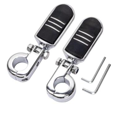 Imagem de HY-SPEED 1-1/4" Motocicleta Estrada Pegs Pé Com 1,25" Protetor De Motor Para Crash Bar Pedal Suporte Grampo Compatível Touring Electra Road Glide King Street Sportster Chrome