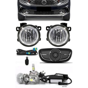 Imagem de Kit Farol de Milha Neblina Fiat Argo e Cronos 2018 2019 2020 - Botão Painel + Kit Lâmpada Super LED 6000K