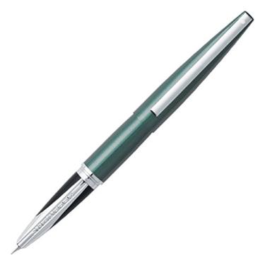 Imagem de Sheaffer Taranis, verde floresta, acabamento cromado, caneta-tinteiro: ponta média (E0944653-PB2)